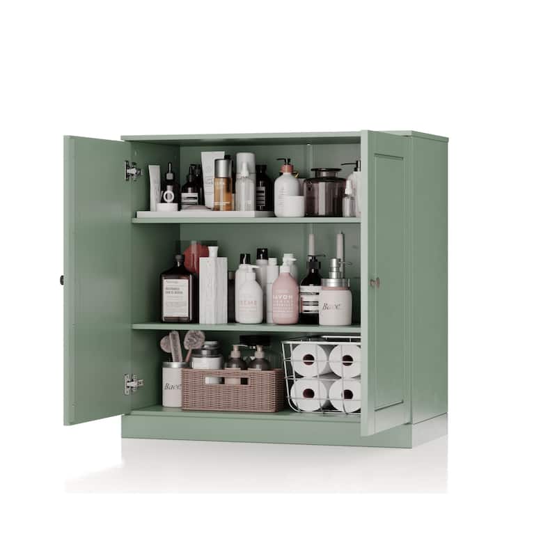 Palace Imports 100% Solid Wood 32" Bathroom Cabinet with Solid Doors and Adjustable Shelves
