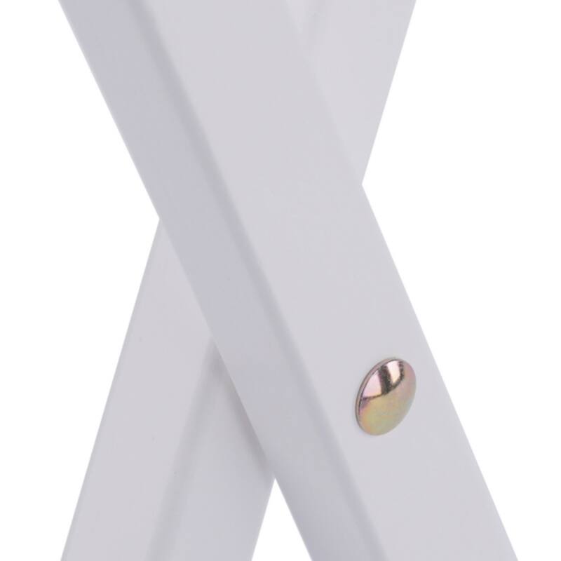 Folding Wooden Snack Tables - 26" - White - Set of 2