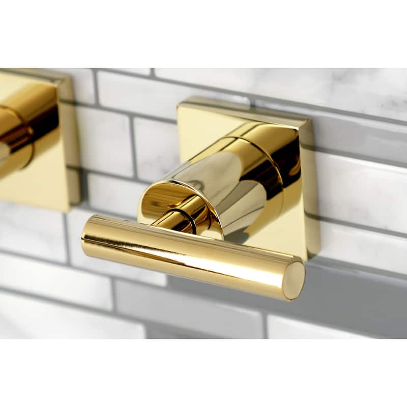 Manhattan Two-Handle 3-Hole Wall Mount Bathroom Faucet