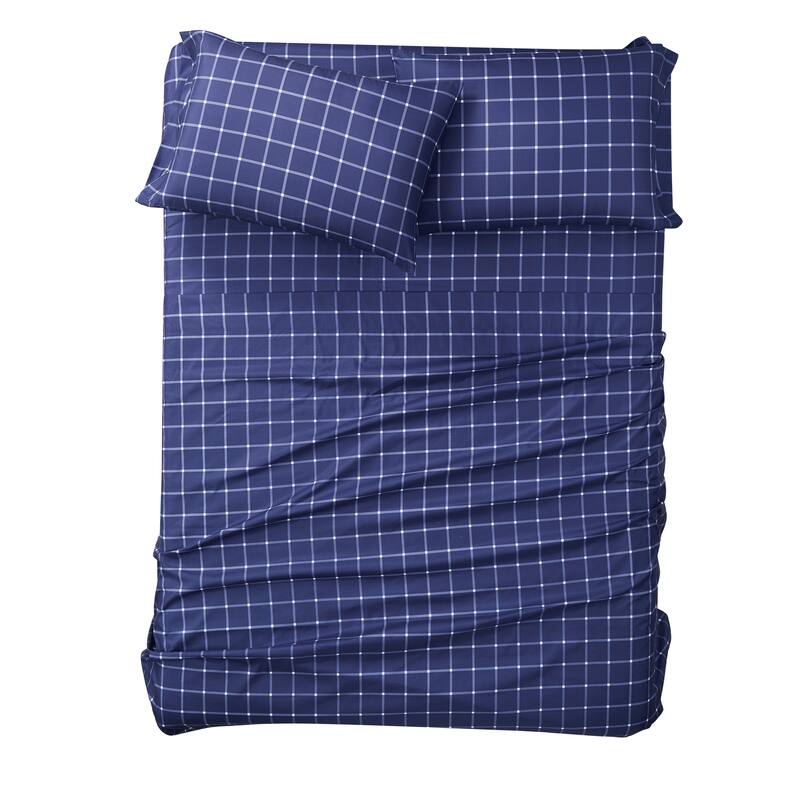 Truly Soft Tattersall 4 Piece Sheet Set