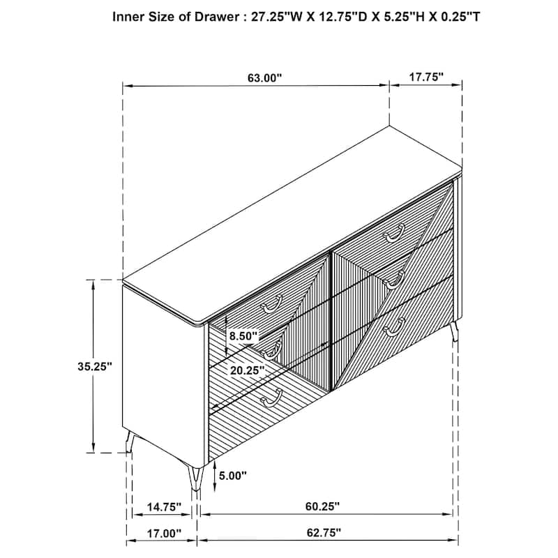Cassia LED Bedroom Set White High Gloss