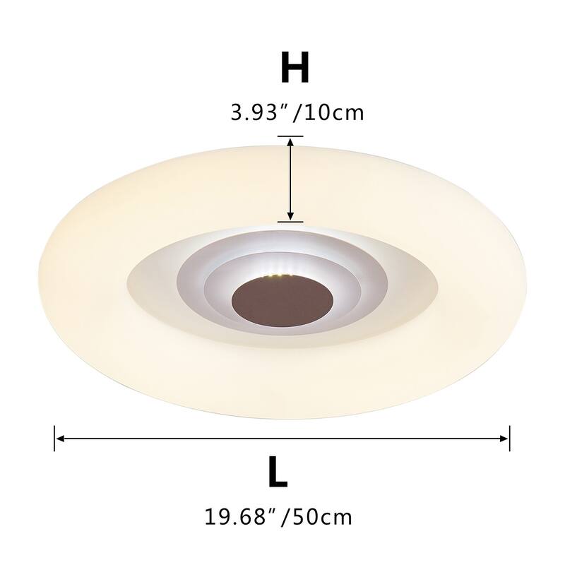 Modern Unique White 1-Light LED Flush Mount Ceiling Lamp
