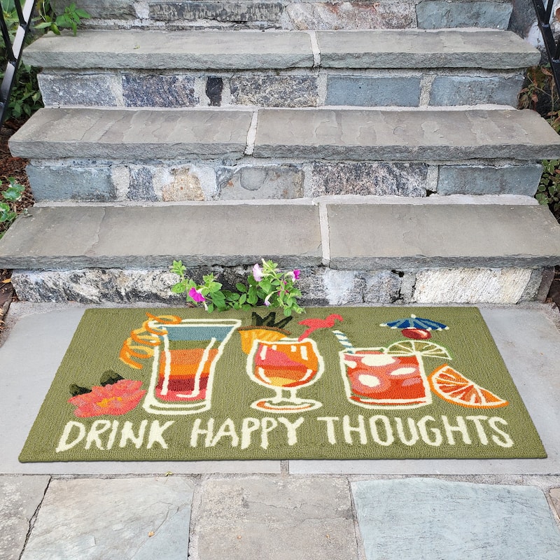Liora Manne Frontporch Happy Drinks Indoor/Outdoor Rug