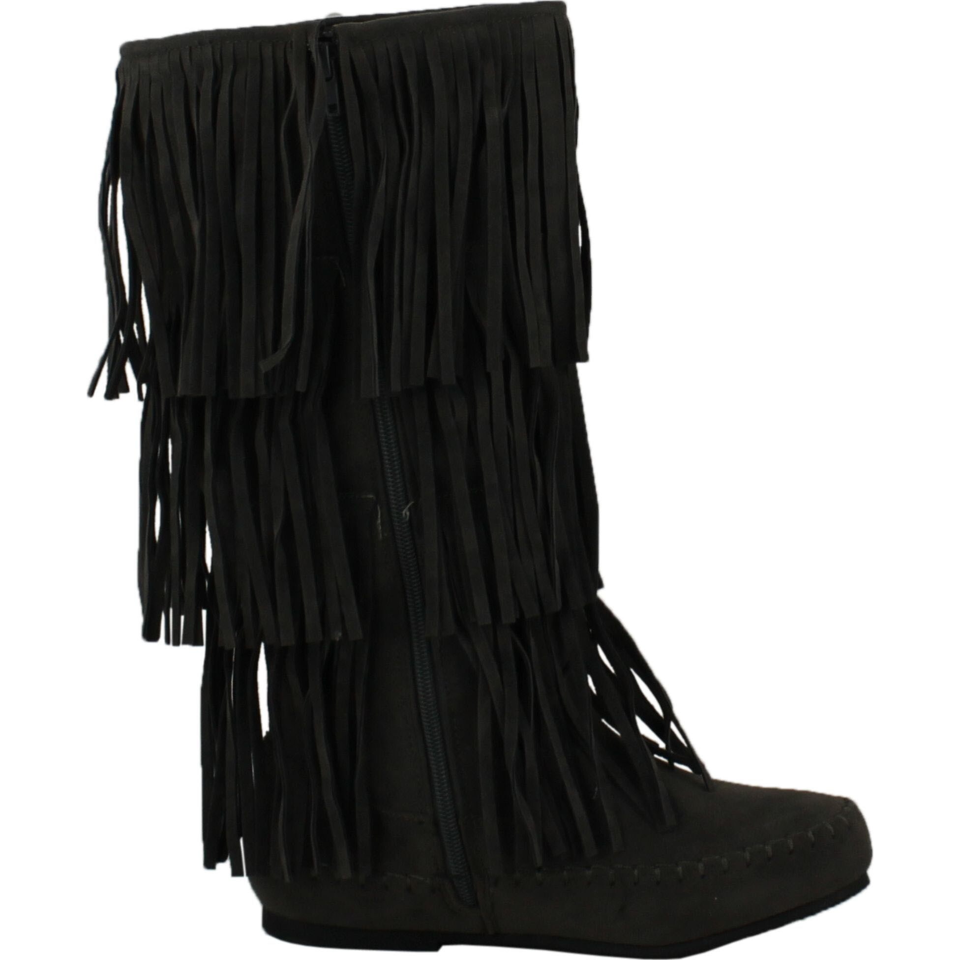 black moccasin boots