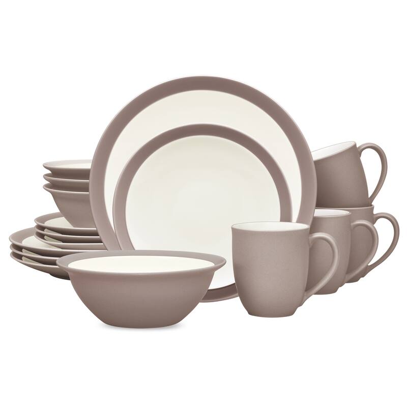Noritake Colorwave 16-Piece Curve Dinnerware Set, Service For 4 - Clay