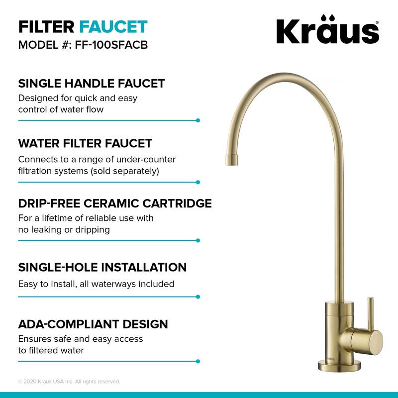 Kraus Purita Drinking Water Dispenser Beverage Kitchen Faucet