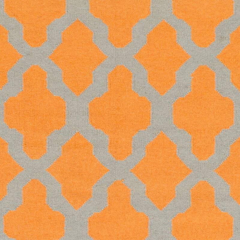 Hand-Woven Ashley Lattice Reverisble Flatweave Wool Area Rug - 5' x 8'
