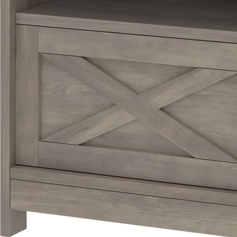 Moasis Farmhouse 70"W TV Stand with LED Lights, Outlets