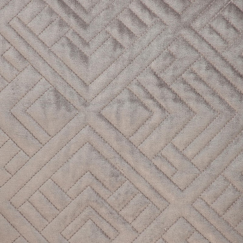 Quilted Taupe Decorative Throw Pillow