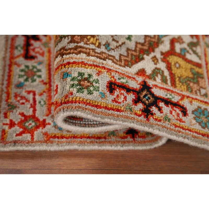 Geometric Heriz Serapi Oriental Accent Rug Handmade Wool Carpet - 2'0" x 3'0"