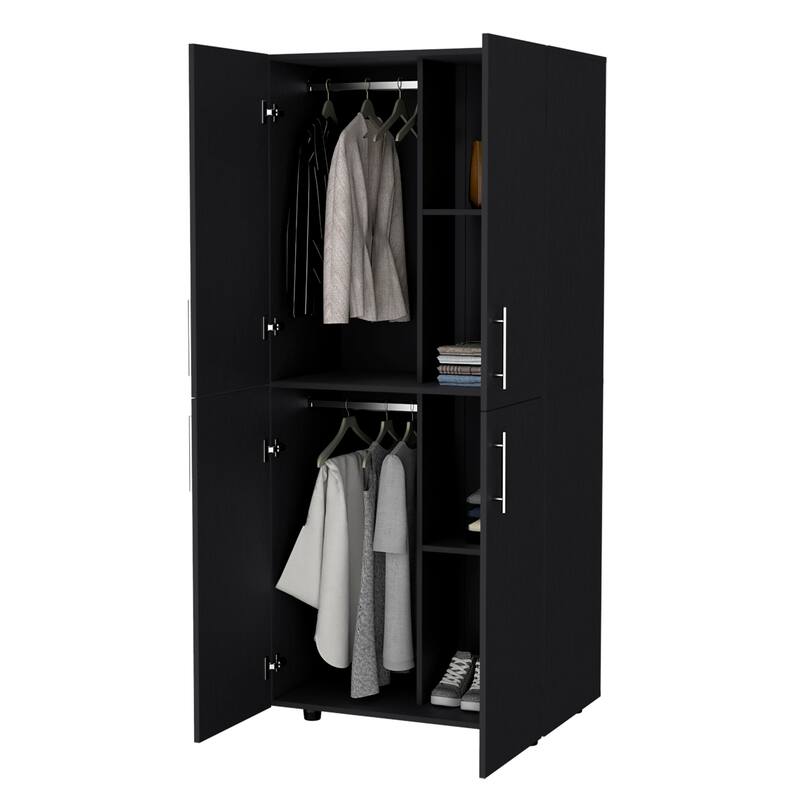 Hazel Armoire in melamine with 2 doors - N/A