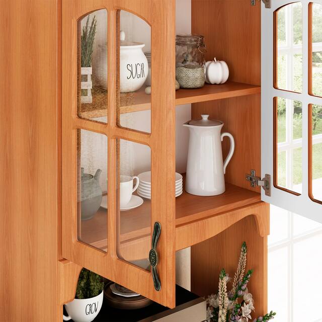 Living Skog Galiano Pantry Kitchen Microwave Storage Cabinet