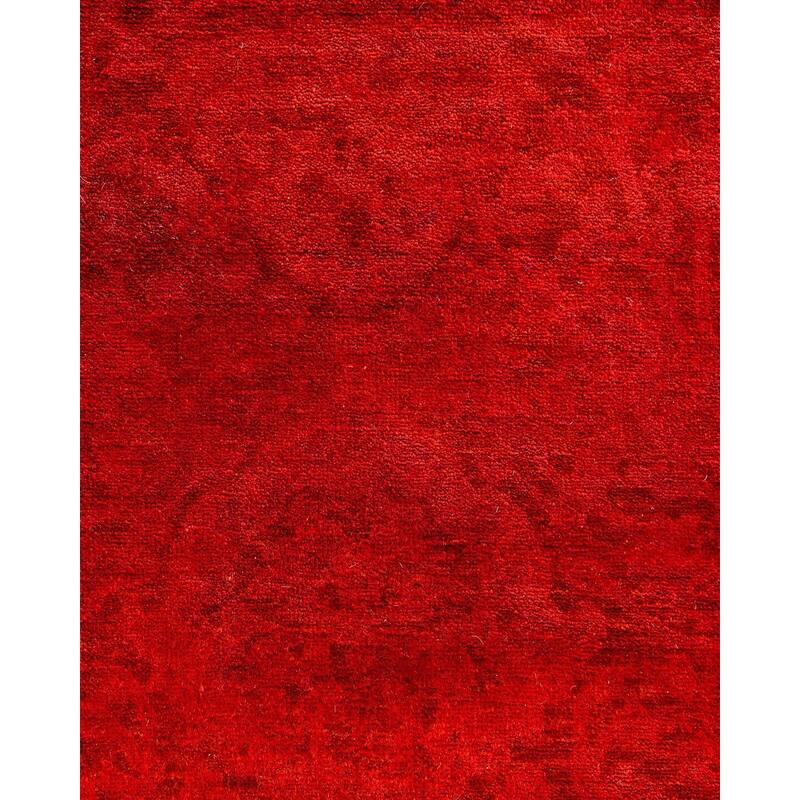 Contemporary Overdyed Wool Hand Knotted Runner - 2' 7" x 15' 9"