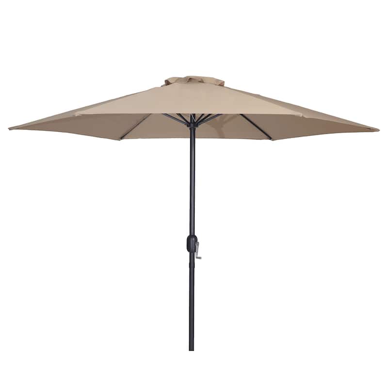Furniture of America Bliss 9-foot Steel Round Crank Market Umbrella - Beige (Umbrella Only)