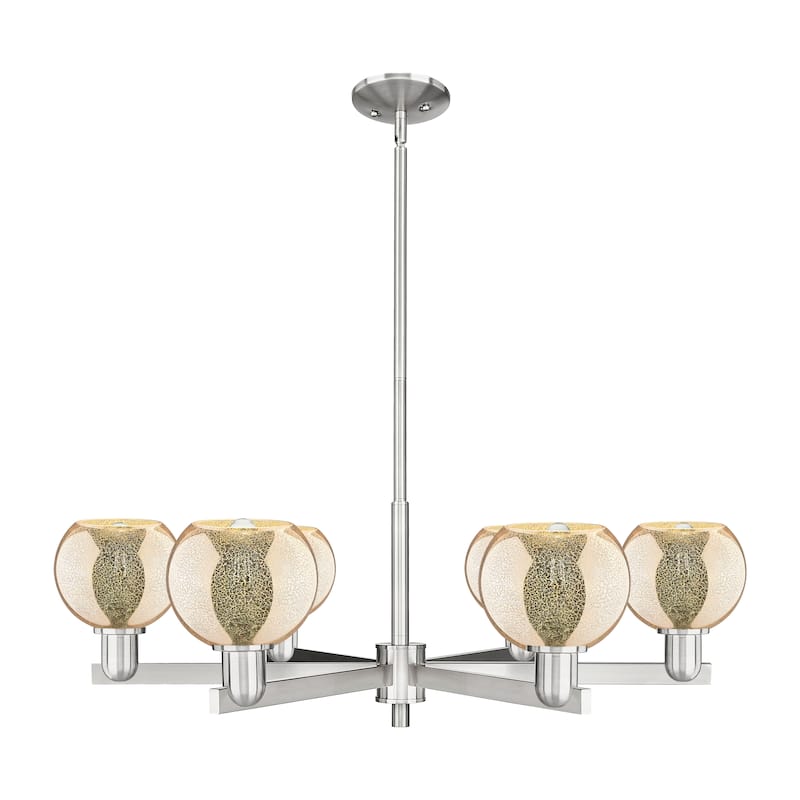 Innovations Lighting Endless Possibilities Arcadia - Athens - 6 Light 36" Stem Hung Chandelier - Mercury/Satin Nickel