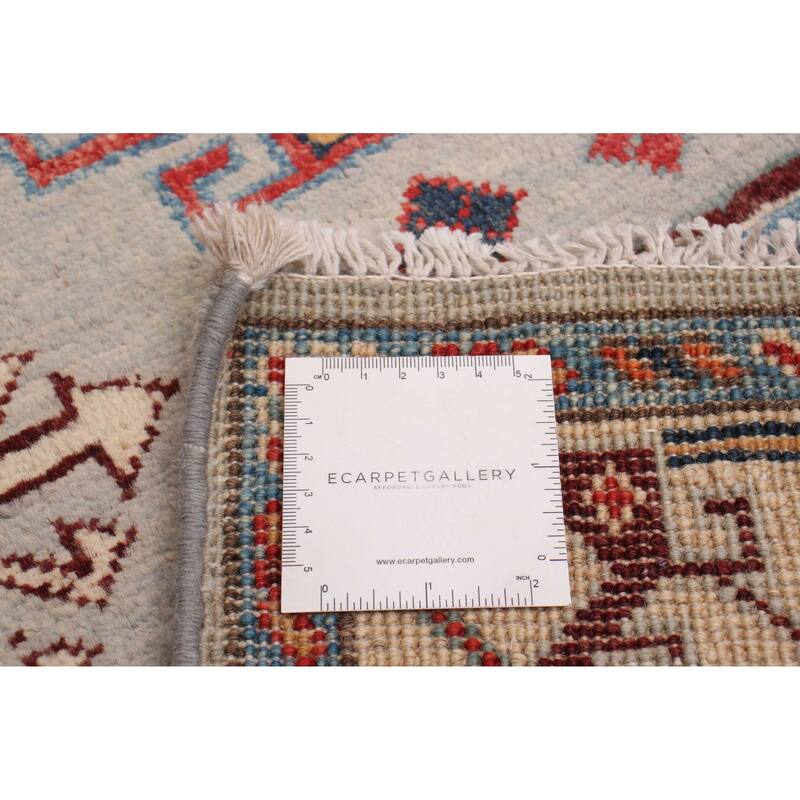 ECARPETGALLERY Hand-knotted Uzbek Ghazni Grey Wool Rug - 2'9 x 9'9