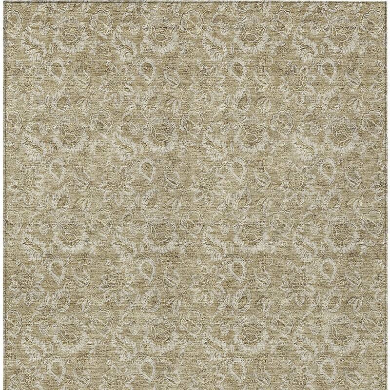 HomeRoots Floral Transitional Rectangle Outdoor Rug