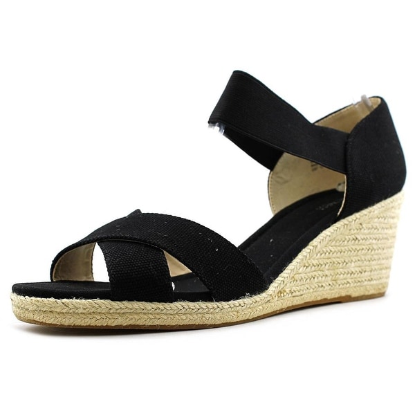Nine West Renu Open Toe Canvas Wedge Sandal