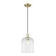 preview thumbnail 16 of 81, Innovations Lighting Endless Possibilities Arcadia - Bridal Veil - 1 Light 8" Cord Hung Mini Pendant Antique Brass/Clear