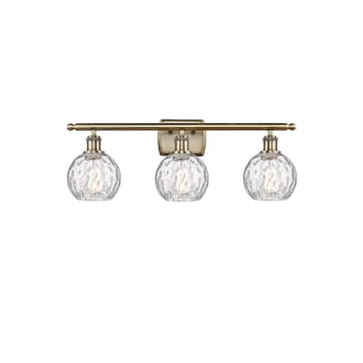 Innovations Lighting Athens Water Glass 3 Light 26" Bath Vanity Light - 6" Shade