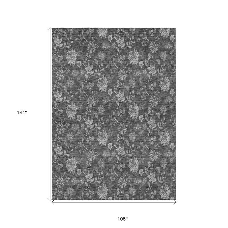 HomeRoots Floral Transitional Rectangle Outdoor Rug