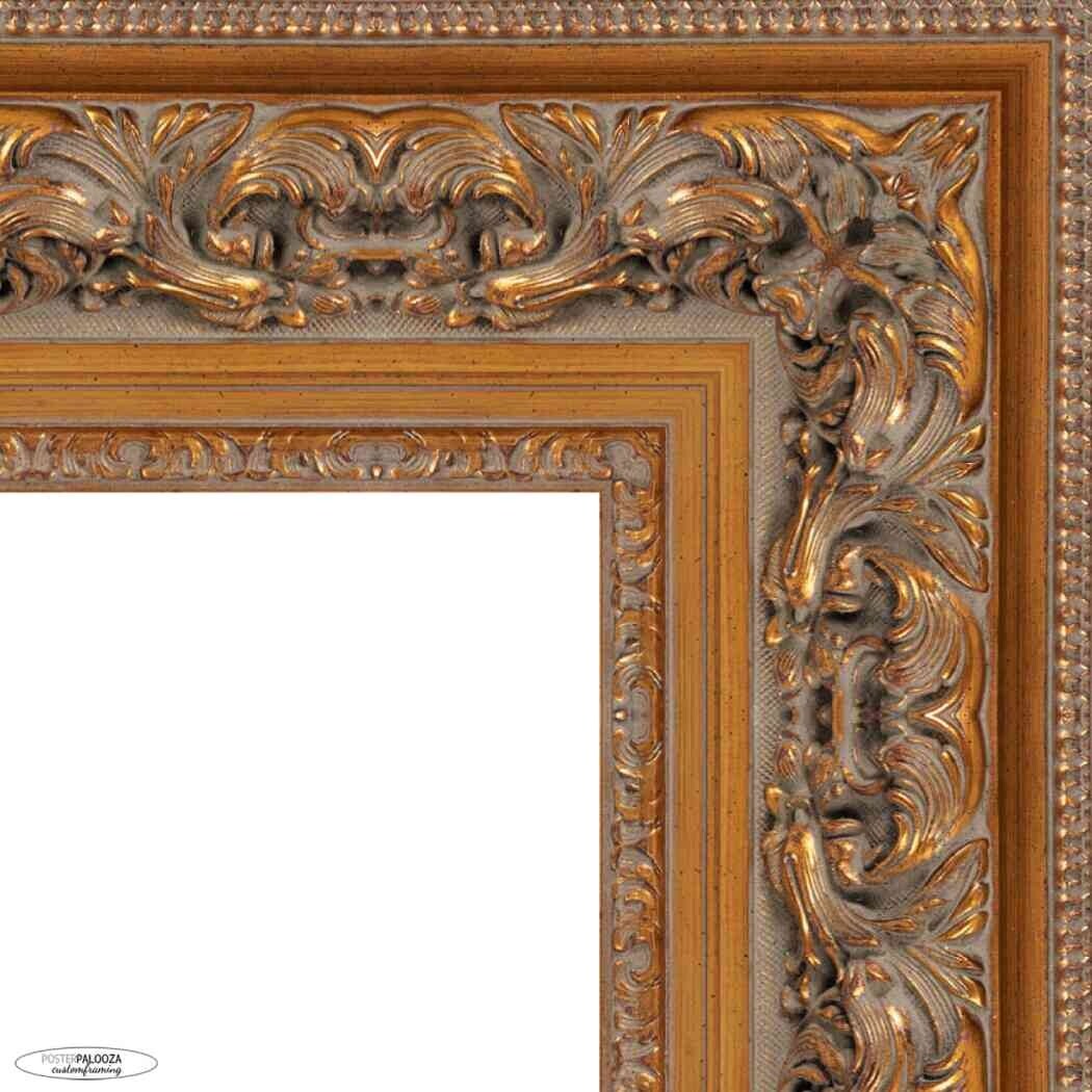 6x10 Frame Silver Ornate Antique Solid Complete Wood Picture Frame with UV  Acrylic, Foam Board Backing, & Hardware - Bed Bath & Beyond - 38740305