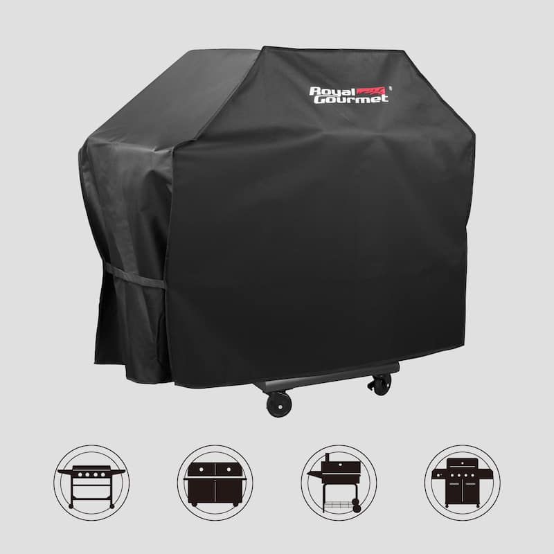 Royal Gourmet CR5402 54" Grill Cover, Durable Oxford Outdoor BBQ Cover, Water Resistant, Black