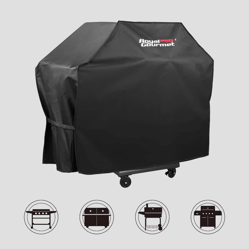 Royal Gourmet CR5402 54" Grill Cover, Durable Oxford Outdoor BBQ Cover, Water Resistant, Black