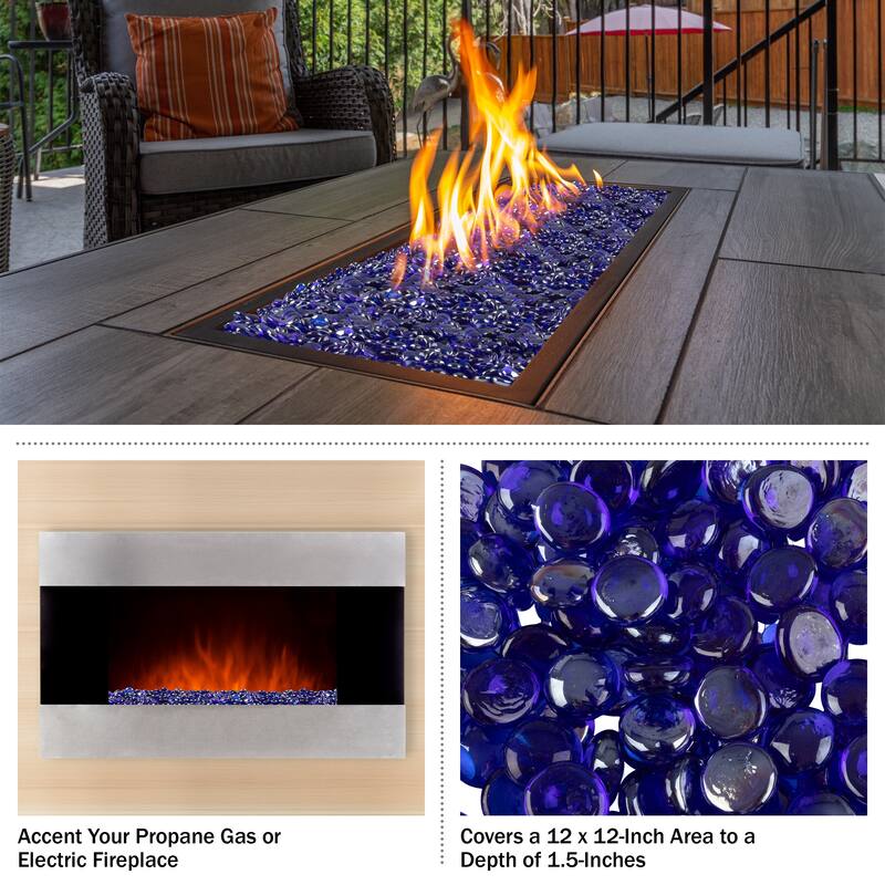 Pure Garden 10lbs Fire Pit Glass - Glass Rocks
