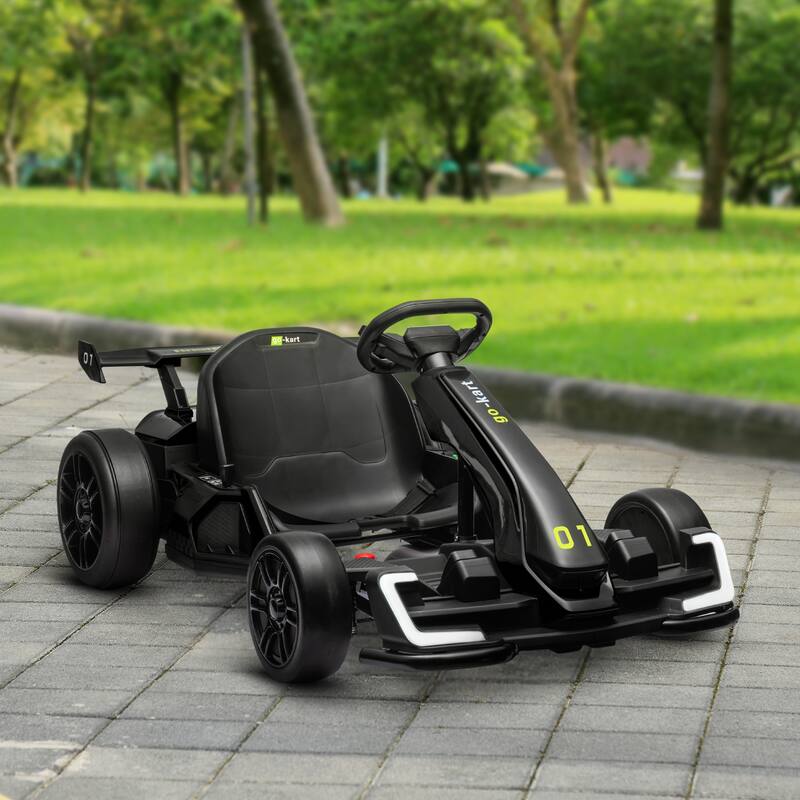 Ride on Go Kart for Kids, 24V 7.5 MPH Fast Drifting Circling Car