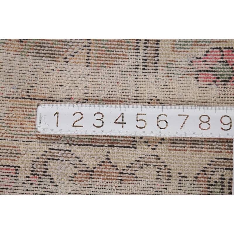 Bakhtiari Persian Vintage Area Rug Handmade Beige Wool Carpet - 6'7"x 9'7"