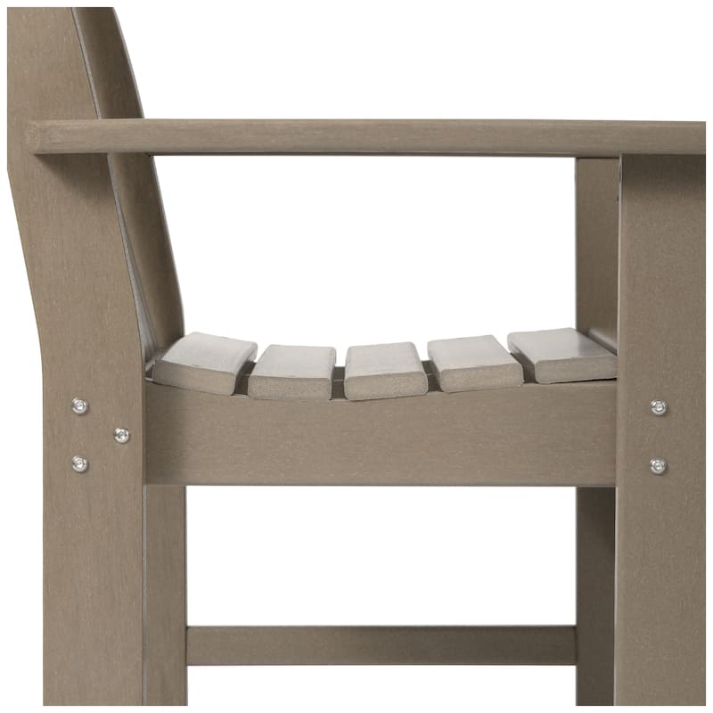 Polytrends Laguna Outdoor Patio 3-Piece Garden Arm Chair Conversation Set With Side Table
