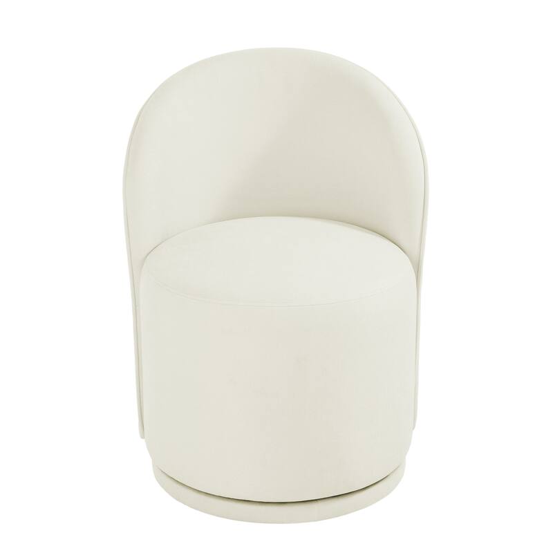 Modern Armless 360-Degree Swivel Dining Chair Barrel Chair