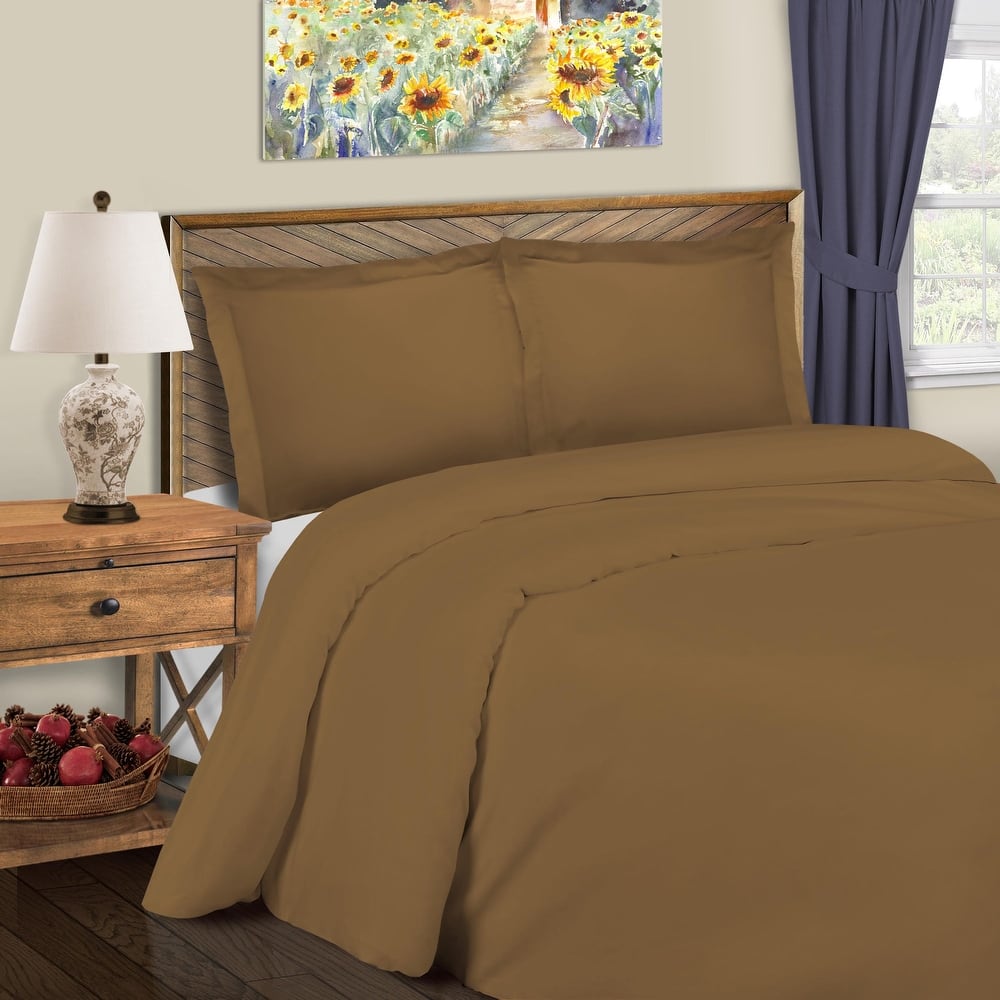 Superior 600 Thread Count Cotton Blend Duvet Cover Set