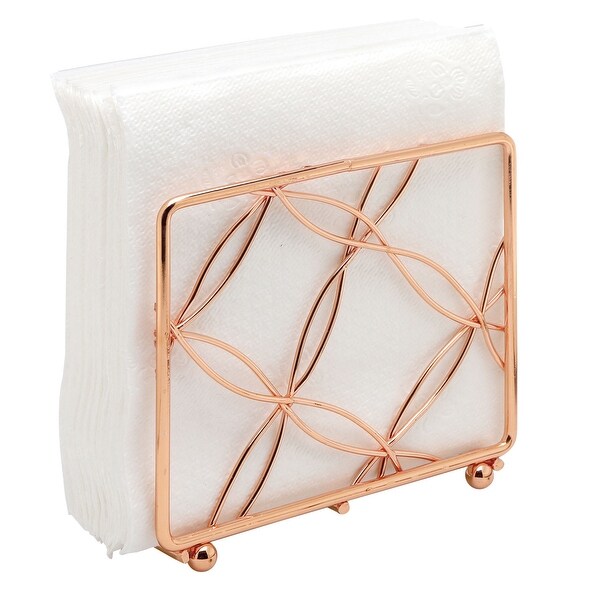 Stainless Steel Napkin Holder Metal Kitchen Modern Table Store Napkins Stand New