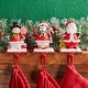 preview thumbnail 32 of 33, Glitzhome Resin Santa Snowman Penguin Gnomes with JOY Christmas Stocking Holders Mantel Ornament(Set of 3)