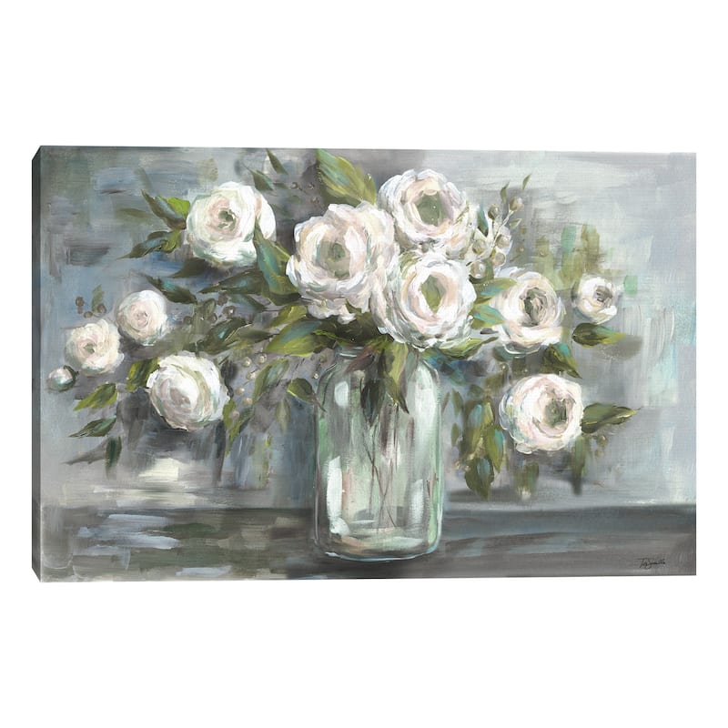Soft Blooms Still Life by Tre Sorelle Studios Canvas Art Print