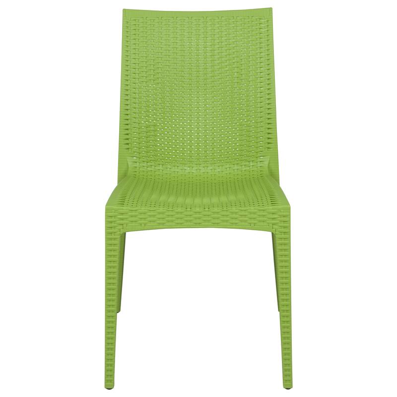Mace Outdoor Wicker-Style Weather-Resistant and Stackable Dining Chair for Patios, Cafes, Indoor and Outdoor