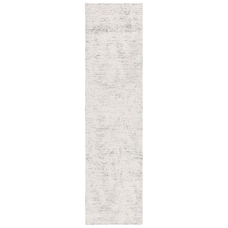 SAFAVIEH Handmade Metro Berendiena Modern Wool Rug - 2'3" x 9' Runner - Grey/Ivory