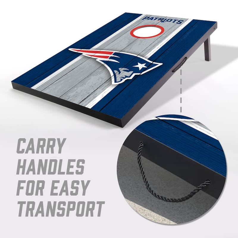 New England Patriots NFL Compact 2x3 Tailgate Cornhole Board Set