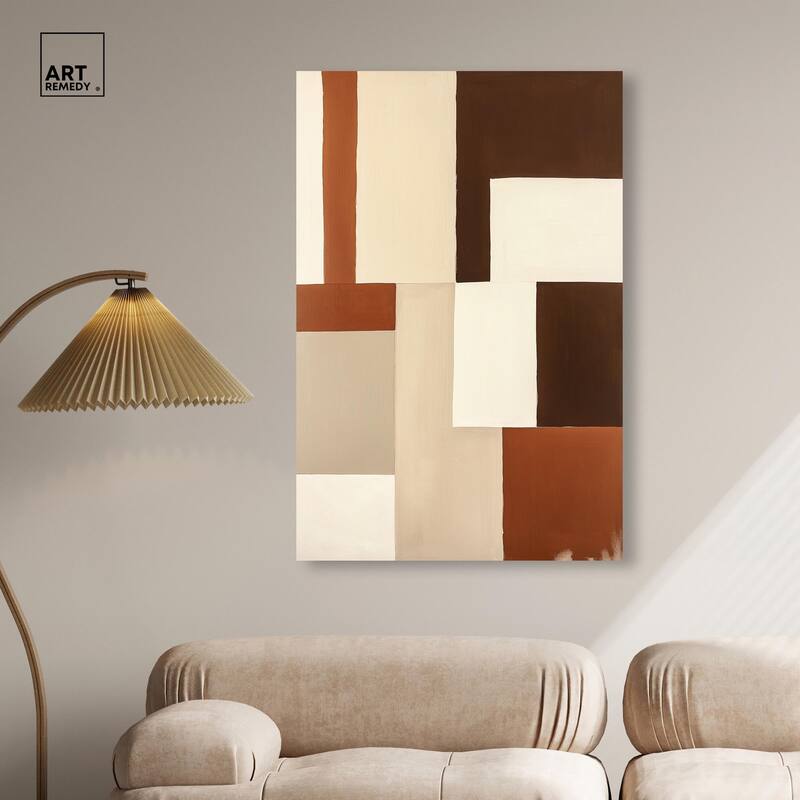 Tonal Grid I Canvas by Art Remedy, Gallery Wrapped