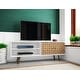 preview thumbnail 19 of 23, Liberty Mid-Century Modern 3-Shelf TV Stand
