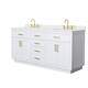 Option White / Giotto Quartz Top / Brushed Gold Hardware