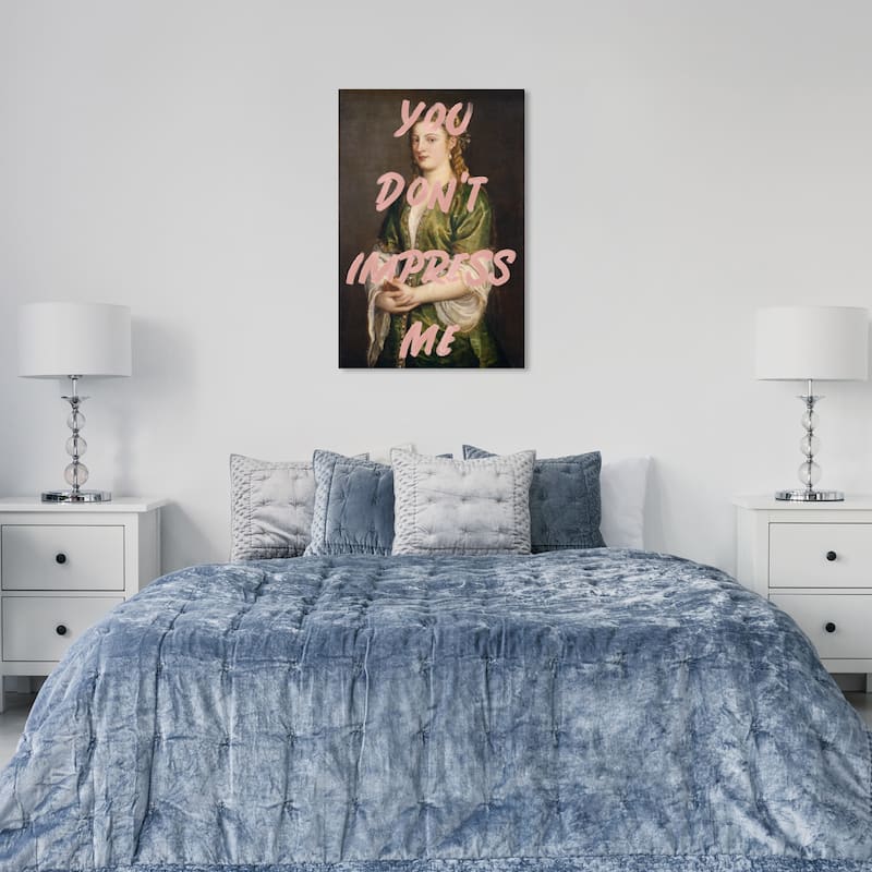 Wynwood Studio Canvas Fashion and Glam Impress me Pink and Light Pink Modern & Contemporary Wall Art Canvas Print - 36 x 24