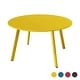 preview thumbnail 16 of 33, Clihome Weather Resistant Round Steel Patio Large Coffee Table Yellow