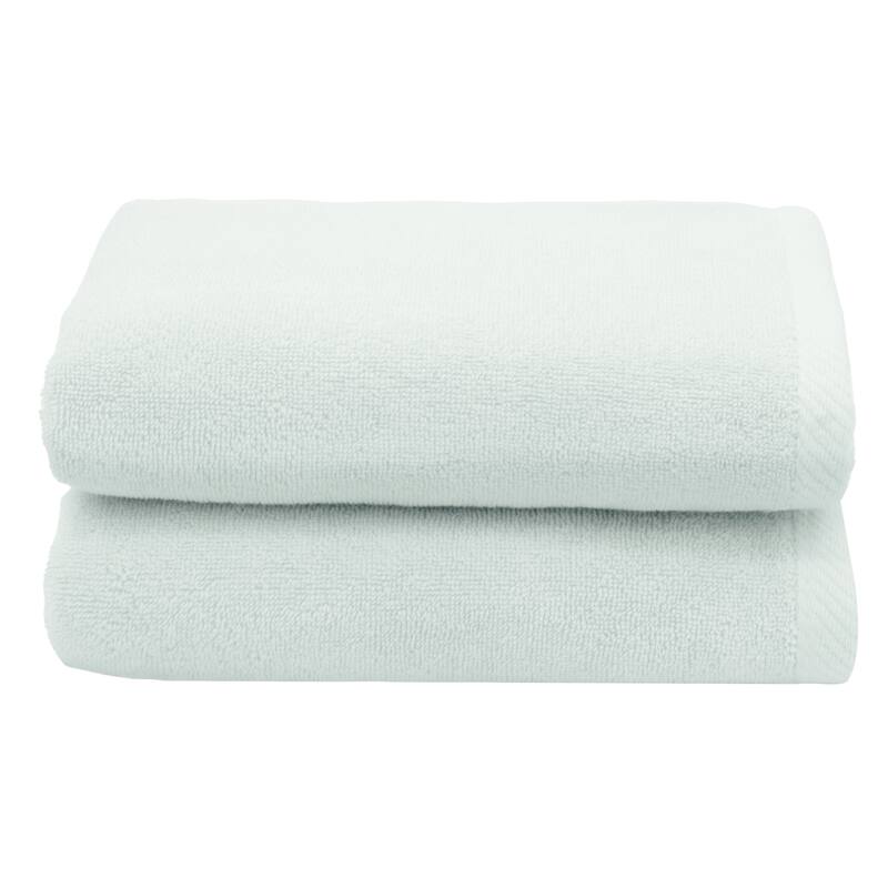 Authentic Hotel and Spa 100% Turkish Cotton Ediree Hand Towels - Set of 2 - Aqua
