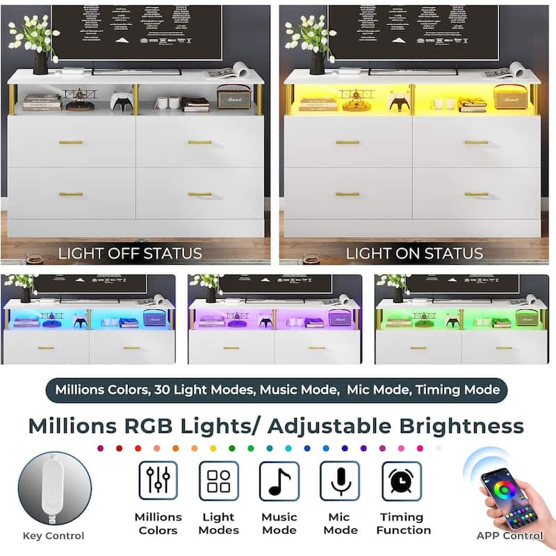 Dresser Bedroom Drawers Dressers Chests of Drawers Charging Station