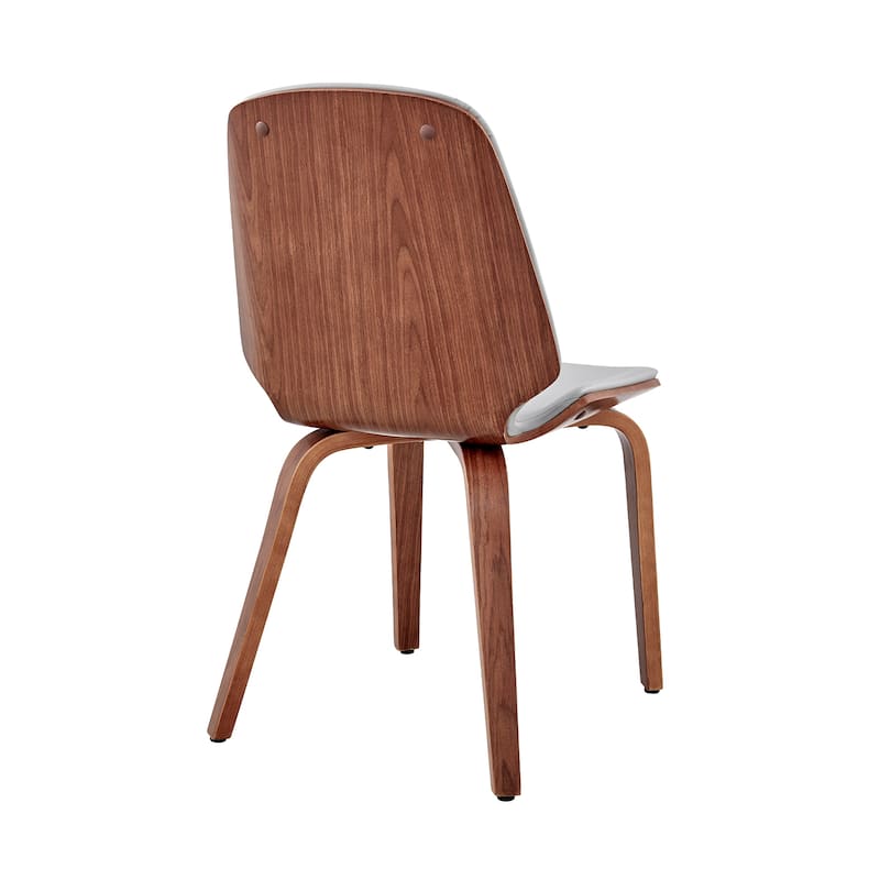 Brinley Walnut or Black Wood Upholstered Dining Chair