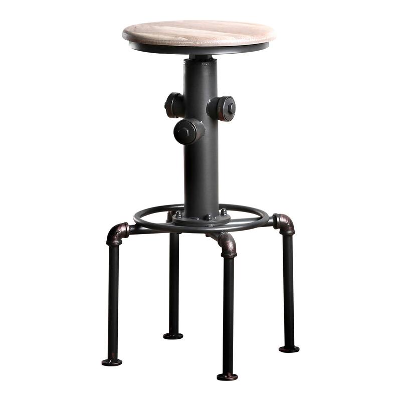 Cess Contemporary Black Metal Barstools by Furniture of America (Set of 2)