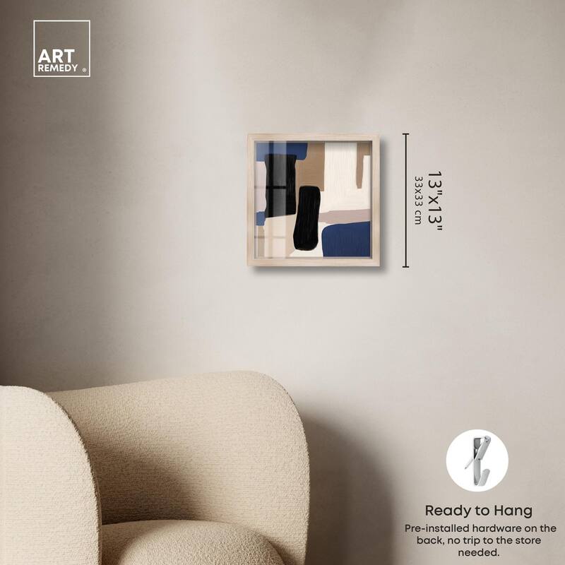 Blue Quietude I Shadowbox by Art Remedy